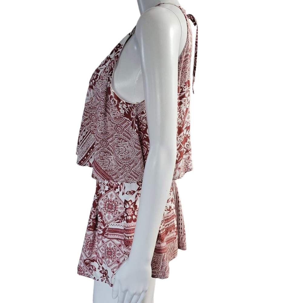 Altar'd State Red & White Patchwork Bandana Print… - image 3